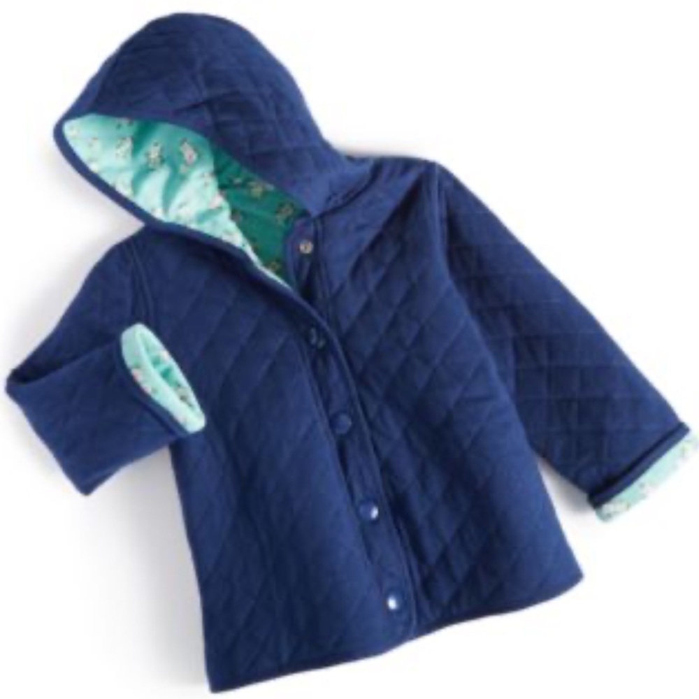 NWT First Impressions Baby‎ Girl Reversible Quilted Jacket Fall Transitional